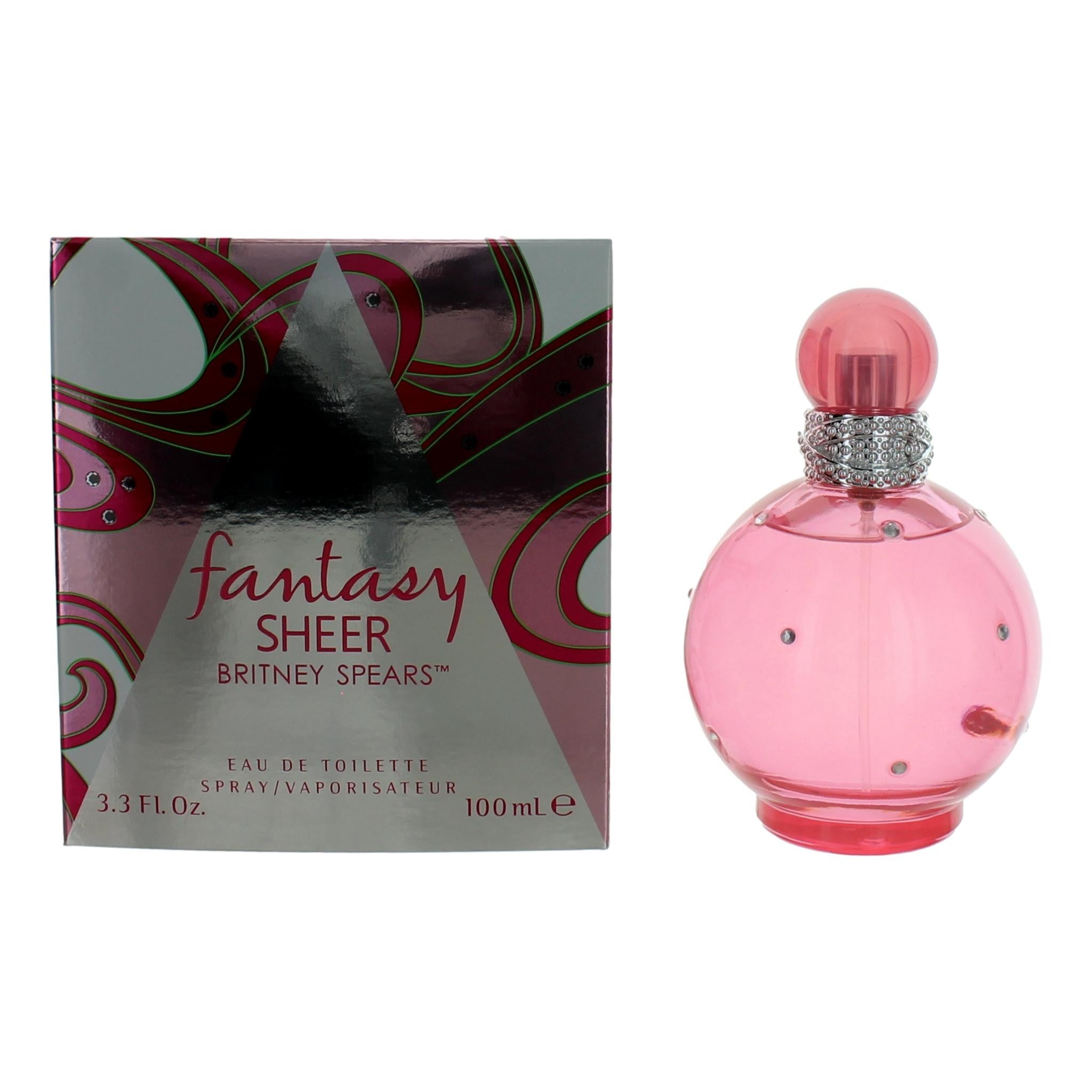 Bottle of Fantasy Sheer by Britney Spears, 3.3 oz Eau De Toilette Spray for Women